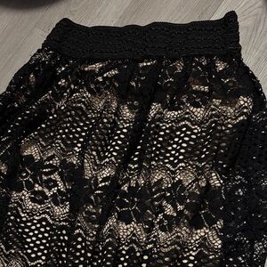 Metro Wear Black Lace A-Line Skirt